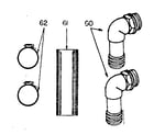 Sears 39029130 clamps and hose diagram