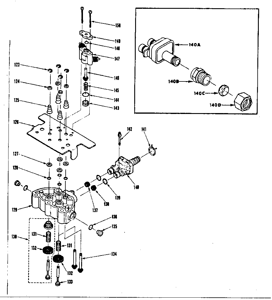 VALVE CAP ASSEMBLY, SAFETY VALVE & FLOW WASHER HOUSING