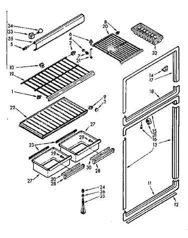 Breaker and shelf parts
