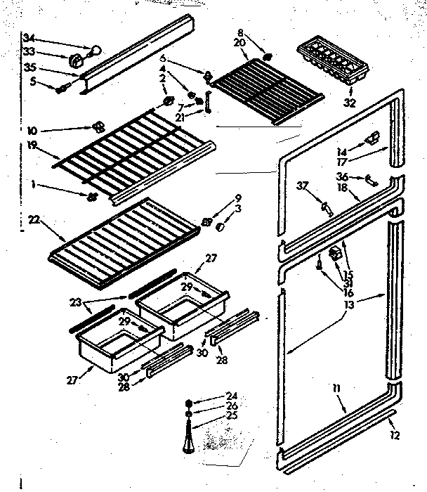 Breaker and shelf parts