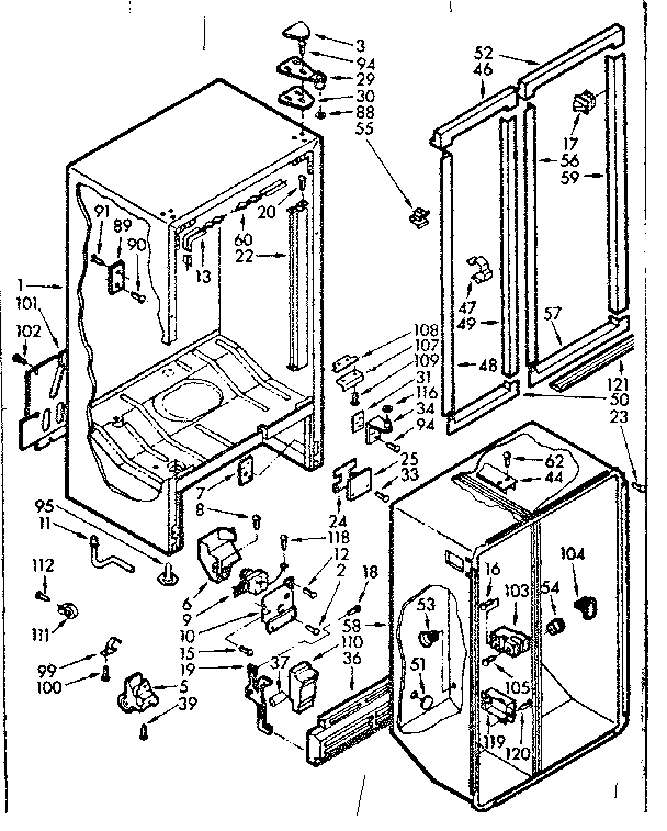 REFRIGERATOR CABINET PARTS