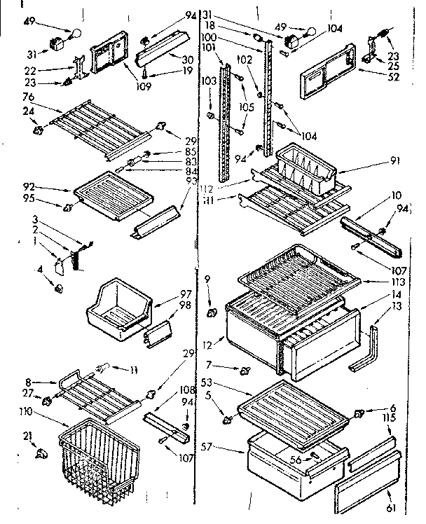 REFRIGERATOR LINER PARTS