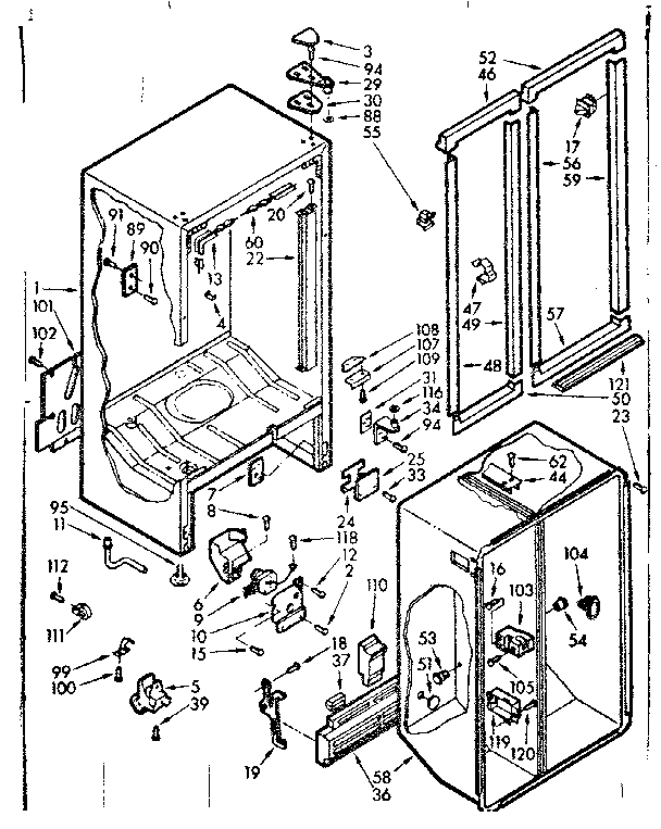 REFRIGERATOR CABINET PARTS