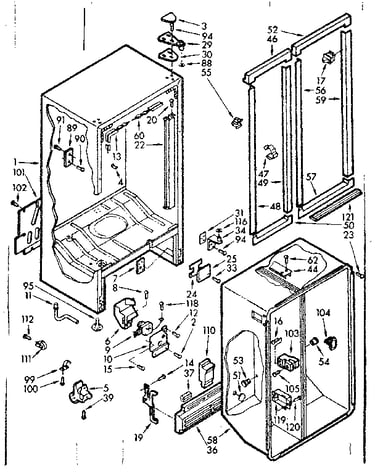 Refrigerator cabinet parts