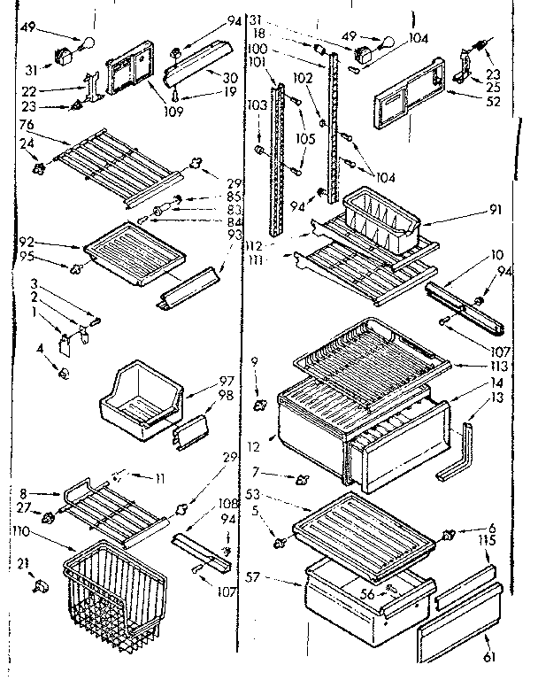 REFRIGERATOR LINER PARTS