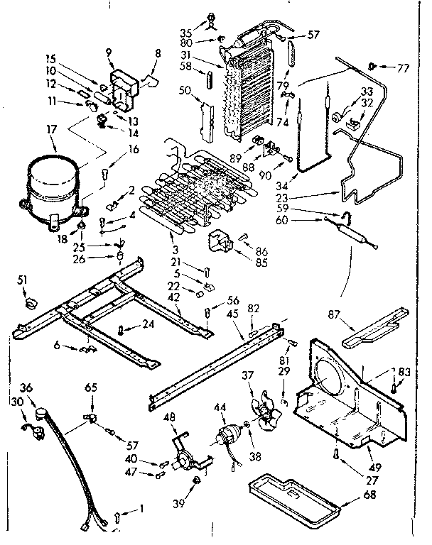 Refrigerator unit parts