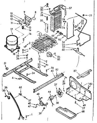 Refrigerator unit parts