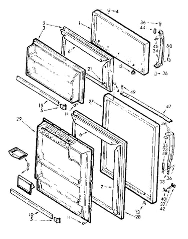 Refrigerator door parts