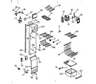 Kenmore 2537610211 shelving support and air handling parts diagram