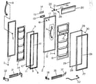 Kenmore 2537610211 refrigerator door parts diagram