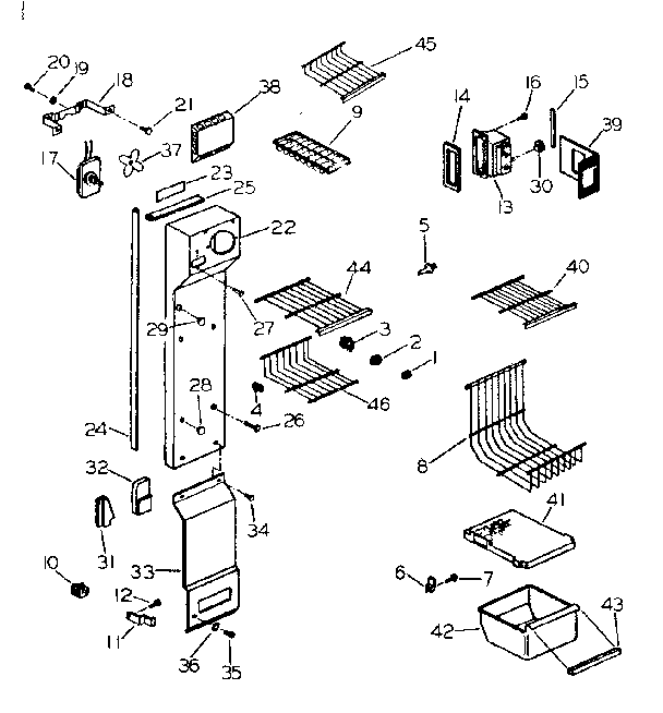 SHELVING, SUPPORTS AND AIR HANDLING PARTS