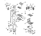 Kenmore 2537610212 shelving, supports and air handling parts diagram