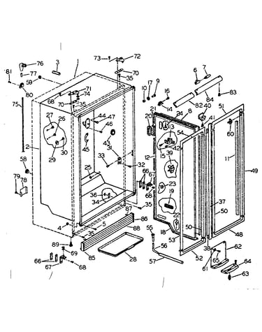 Cabinet liner and divider parts