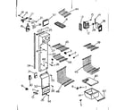 Kenmore 2537611121 shelving, supports and air handling parts diagram