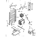 Kenmore 2537611101 unit and automatic defrost parts diagram