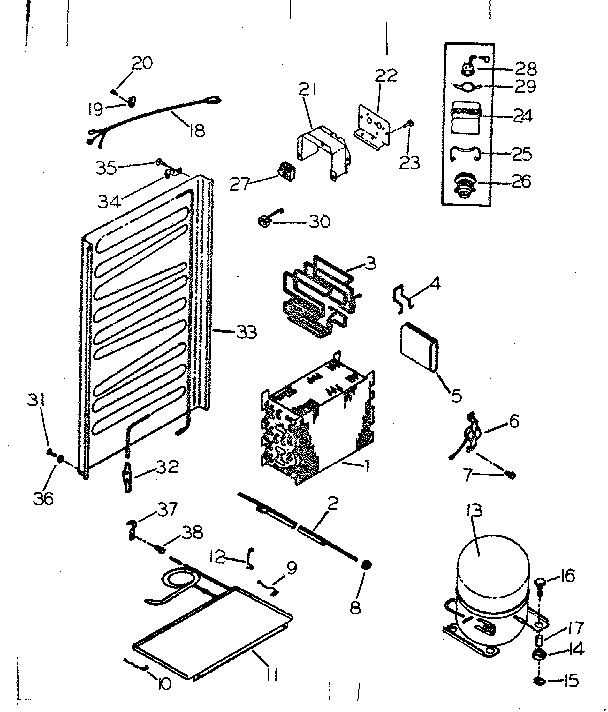 Unit and automatic defrost parts
