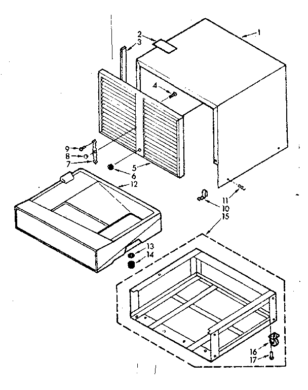 Dehumidifier cabinet parts