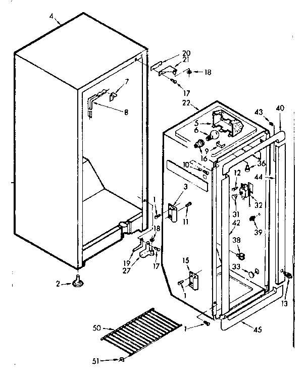 Frezer cabinet parts