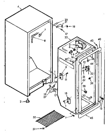 Frezer cabinet parts