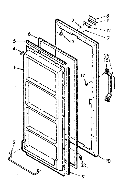Freezer door parts