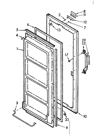 Freezer door parts