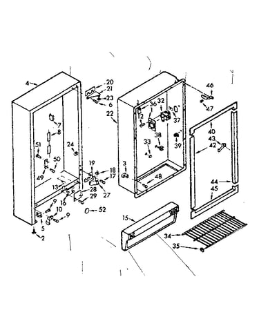 Freezer cabinet parts