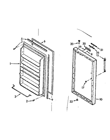 Freezer door parts