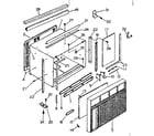 Kenmore 25371231 cabinet and front parts diagram