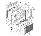 Kenmore 25371251 cabinet and front parts diagram