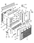 Cabinet and front parts
