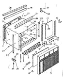 Cabinet and front parts