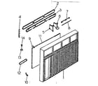 Kenmore 25371451 cabinet and front parts diagram