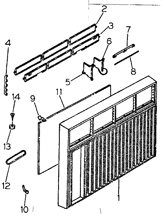 Cabinet and front parts