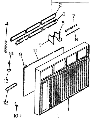 Cabinet and front parts