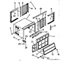 Kenmore 25372141 cabinet and front parts diagram