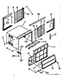 Cabinet and front parts