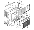 Kenmore 25372160 cabinet and front parts diagram