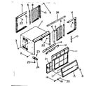 Kenmore 25372190 cabinet and front parts diagram
