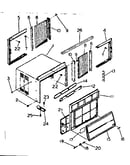Cabinet and front parts