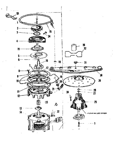 Motor, heater & spray arm details