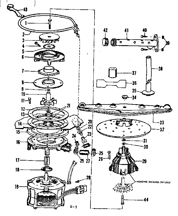 Motor, heater, and spray arm details