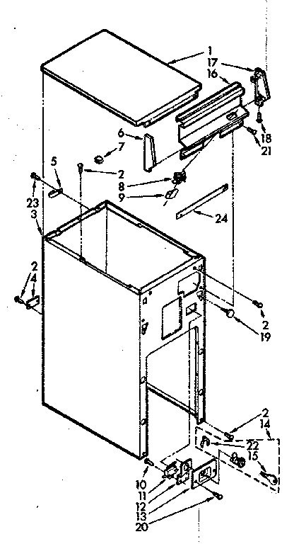 Cabinet and control assembly