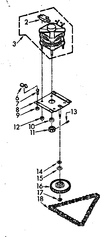 Motor and drive assembly
