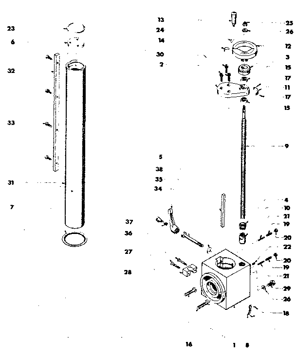 Vertical column assembly