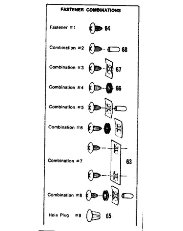 Fastener combinations