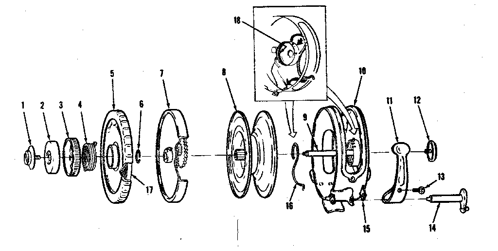 Fly reel assembly