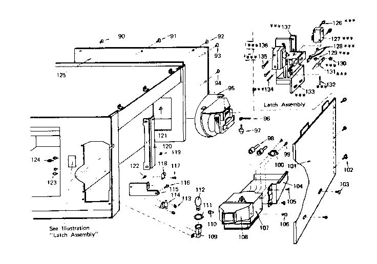 Oven right side assembly