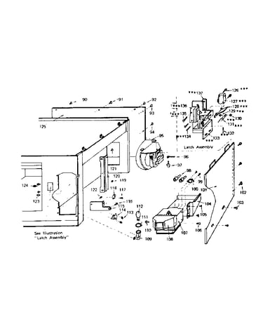 Oven right side assembly