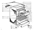 Kenmore 84573860 cabinet parts diagram