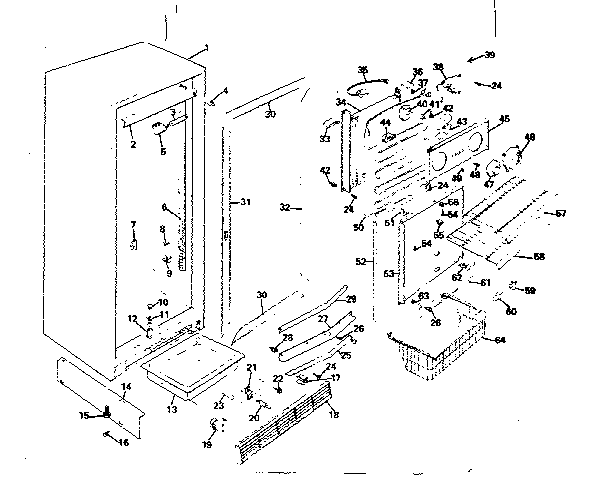 Freezer cabinet parts